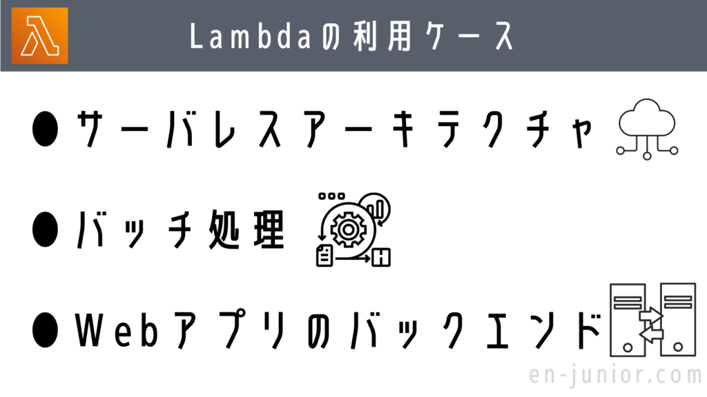 AWS Lambdaの利用ケース